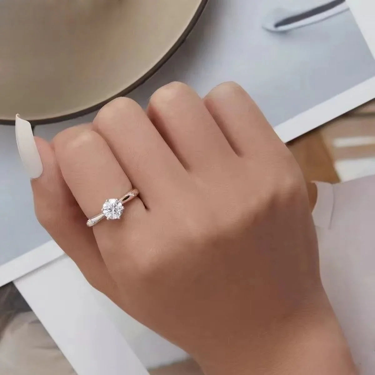 Anel Solitário Ultrashine Moissanite