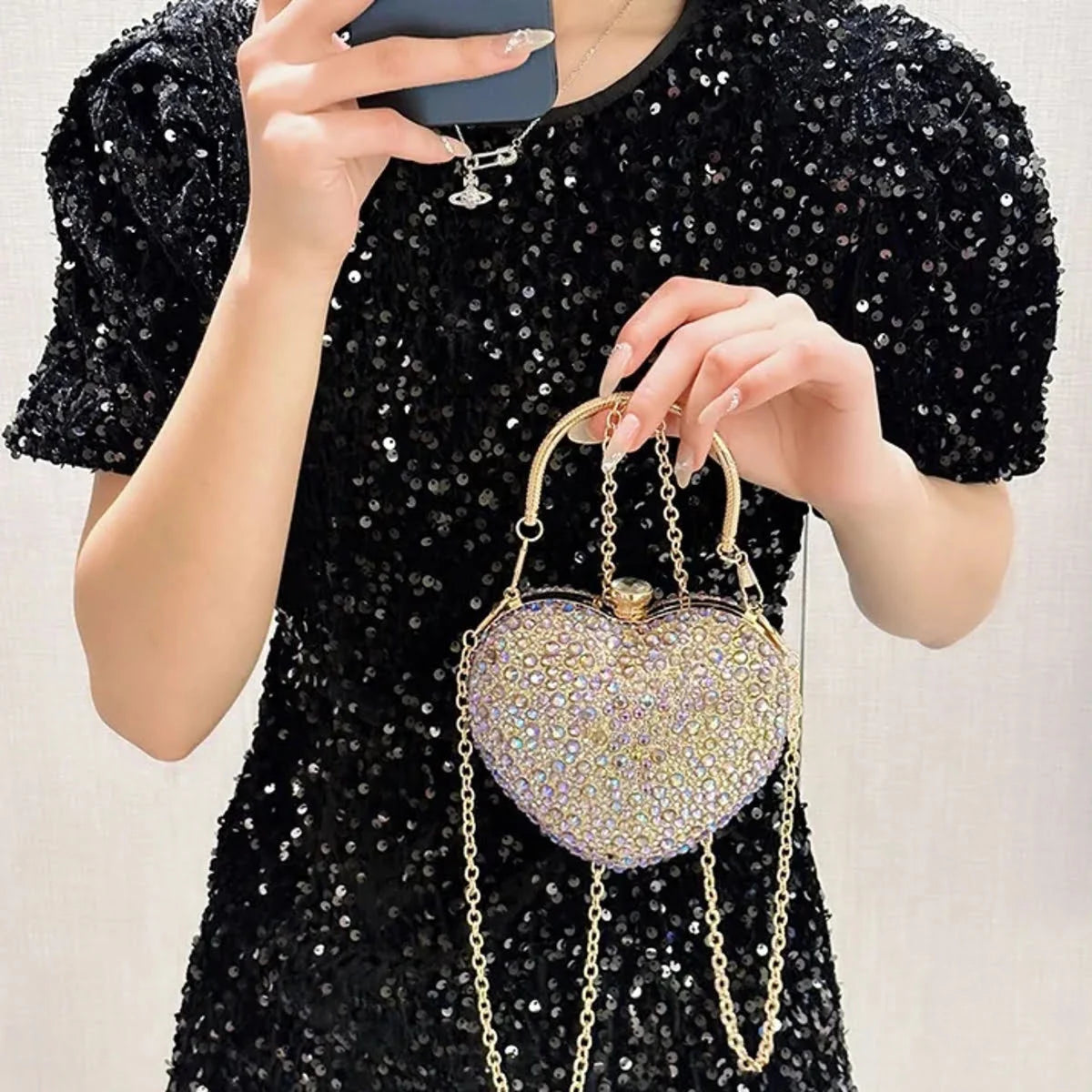 Bolsa Clutch Heart