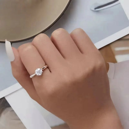 Anel Solitário Ultrashine Moissanite